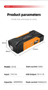 1000A Car Jump Starter with Tire Inflator