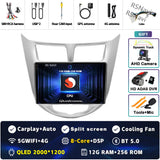 2K QLED Android Multimedia Player for Hyundai Solaris 2010-2016