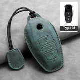 Car Key Cover For VW Volkswagen Touareg 2011-2018 Leather Car Key Case Cover For Touareg Car Interior Accessory | Car Key Cov