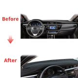 Premium Leather Dashboard Cover Mat for Toyota Corolla 2014–2018 Dashboard Mat CATUSIKI