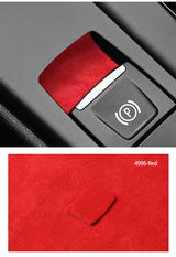 For BMW X1 F48 (2016-2022) Made of Alcantara Center Console Handbrake Button Knob Trim Sticker