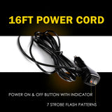 30 LED Amber/White Strobe Warning Light Magnet 12V LED Ambient Light MAGIC COLORM
