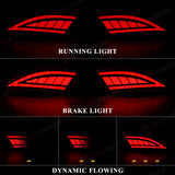 Rear Bumper LED Turn Signal Lights for Lexus RX 2020 LED Ambient Light MAGIC COLORM Pattern B Smoked Lens