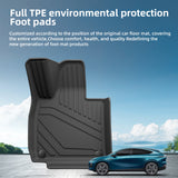 Xpeng G6 2023-2024 Car Floor Mats Cargo Liner Trunk Pad TPE 3D Foot Mat Left Rudder Waterproof BLACK