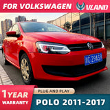 VW Polo Dual Beam Headlights Assembly for 2009-2017 Car Interior Accessory Vland