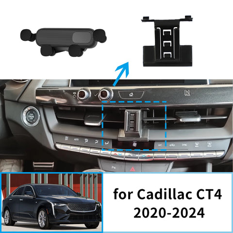 Wireless Charging Phone Mount for Cadillac CT4 2020–2024 Car Phone Holder CATUSIKI