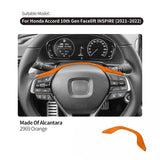 For Honda Accord 10th Gen Facelift & INSPIRE Made of Alcantara Auto Steering Wheel Decorative Frame Trim Sticker Car Accessory