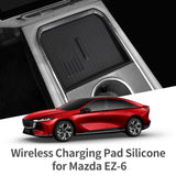 Mazda EZ-6 2024 2025 Car Anti-Slip Pad Silicone Center Console Wireless Charger Interior Accessories Black Car Interior Acces