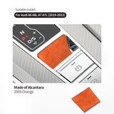 For Audi A6 A7 A7L(2019-2023) Sport Made of Alcantara Center Console Handbrake Button Knob Trim Sticker Interior Accessories