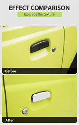 Stainless Steel Door Handle Covers for Jimny JB64 JB74 Car Interior Accessory OEM