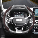 Suede Steering Wheel Cover for Dacia Models