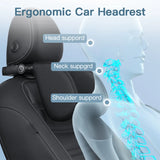 Multifunctional Car Headrest Neck Support with Hidden Hanger, 180° Rotation Universal Car Interior Accessory Car Interior Acc