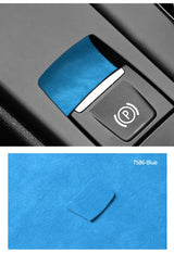 For BMW X1 F48 (2016-2022) Made of Alcantara Center Console Handbrake Button Knob Trim Sticker