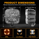 Super Amber Drl Led Work Light Bar for Car Jeep Wrangler 12v Led Spotlight Auxiliary lights For Lada Niva Offroad Truck SUV A