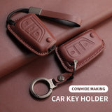 Genuine Leather Car Key Case Cover For Toyota Auris Verso Yaris Scion Aygo Corolla Reiz Avensis Rav4 Levin Camry Leather Car