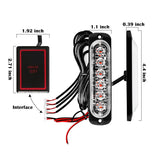 4PCS Wireless LED Strobe Grille Light Kit Universal LED Ambient Light OEM