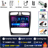 Android 15 2K QLED Head Unit for Mercedes-Benz C-Class 2005–2009