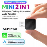 Wireless CarPlay Android Auto 2-in-1 Adapter for Universal CarPlay Adapter ANYFAR Smart Mini Box