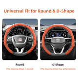 Suede Snap-On Wheel Cover for Seat Ibiza Leon Arona Car Interior Accessory Hocasen
