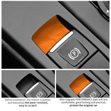 For BMW X1 F48 (2016-2022) Made of Alcantara Center Console Handbrake Button Knob Trim Sticker Car Interior Accessory OEM