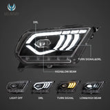 LED Projector Headlights for Ford Mustang 2010-2014 LED Ambient Light Vland