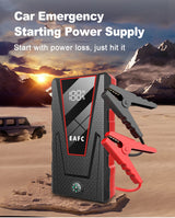 EAFC 12V Car Jump Starter Power Bank Portable Car Battery Booster Charger Starting Device Auto Emergency Start-up Lighting