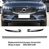 Chrome Bumper Trim for Volvo XC60 S90 Car Interior Accessory LINGLUYANG 2022-2024 XC60