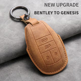 Car Key Cover For Bentley Bentayga 2017-2021 2AHMV-YK1 Leather Car Key Case Cover For Bentley Car Key Cover OEM