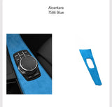 For BMW 3 Series F30 F31 F34 F35 3GT Car Center Console Multimedia Panel Trim Frame Sticker Interior Accessory Made of Alcantara