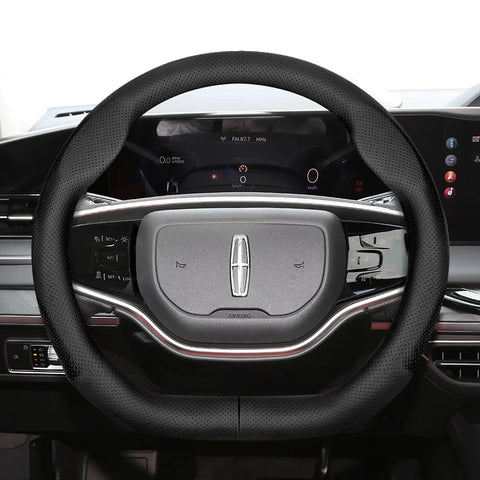 Lincoln Ultra-Thin Leather Steering Cover Car Interior Accessory Hocasen