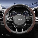 Kia Sporty Suede Split Snap-On Steering Wheel Cover
