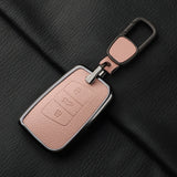 Metal and Leather Car Key Case Cover for VW Volkswagen Passat B8 CC Arteon Magotan GTE Skoda Fabia Superb A7 Kodiaq