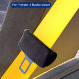 Suede Seat Belt Cover for Polestar 4 2024-2025 Car Interior Accessory LINGLUYANG