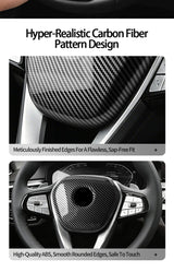 For BMW G-Chassis Carbon Fiber Car Steering Wheel Airbag Trim Protection Cover