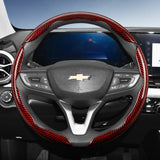 Carbon Fiber Texture Steering Wheel Cover for Chevy Silverado