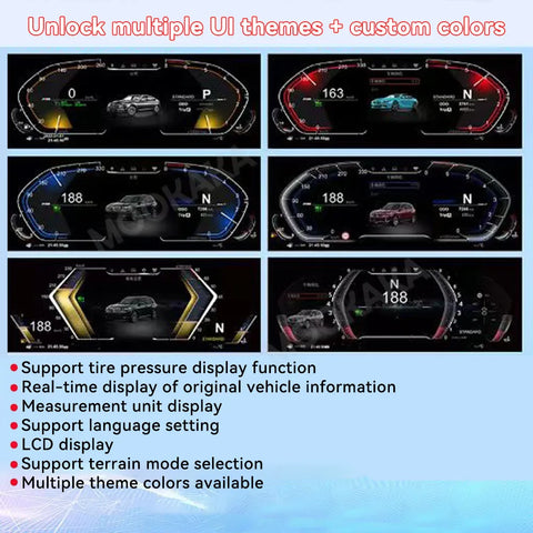 12.3" Digital Instrument Cluster for BMW 3 Series F34 2013–2020 Car Interior Accessory Aotsr