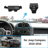Wireless Fast Charging Phone Mount for Jeep Compass 2010–2016 Car Phone Holder CATUSIKI