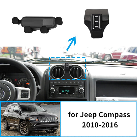 Wireless Fast Charging Phone Mount for Jeep Compass 2010–2016 Car Phone Holder CATUSIKI