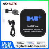 Dual DAB+ Tuner Box USB Adapter Universal Android Car Interior Accessory AKAMATE