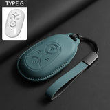 Leather Car Key Bag Case Cover Fob