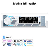 1 DIN Marine Stereo Bluetooth USB for Boat UTV RV