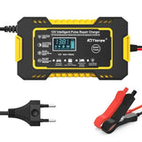 Car Battery Charger 12V 6A Touch Screen Pulse Repair LCD Fast Power Charging Wet Dry Lead Acid Digital LCD