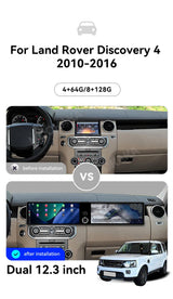 24.6" Dual Screen Android Head Unit for Land Rover Discovery 4 Android Head Unit Aotsr