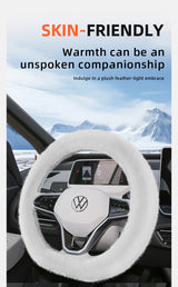 Warm Plush Steering Wheel Cover for Volkswagen Models