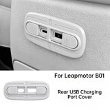 For Leapmotor B10 B01 Lafa5 Car Rear USB Charging Port Cover Scratch-resistant Protector Interior Accessories