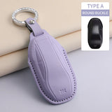 Car Smart Key Case Cover For IM Zhiji L7 LS7 L6 LS6 PU Leather Car Key Cover Protector Keychain