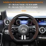 Suede Carbon Steering Wheel Cover for Mercedes