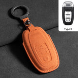 Suede Car Key Case Cover for Audi A6 A4 A7 Q5 A5 A4 B9 Q5 Q7 TT TTS 8S 2016 2017