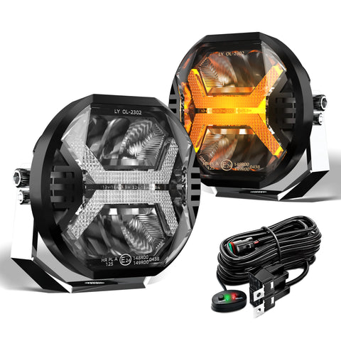 2pcs Car Led Work Light Bar Emark Approved 5.75 Inch/4 Inch Driving Light 12V 24V DRL For Jeep Lada Offroad 4x4 For UTV SUV B