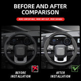 Suede Carbon Fiber Wheel Cover for Hyundai Tucson Kona Car Interior Accessory Hocasen